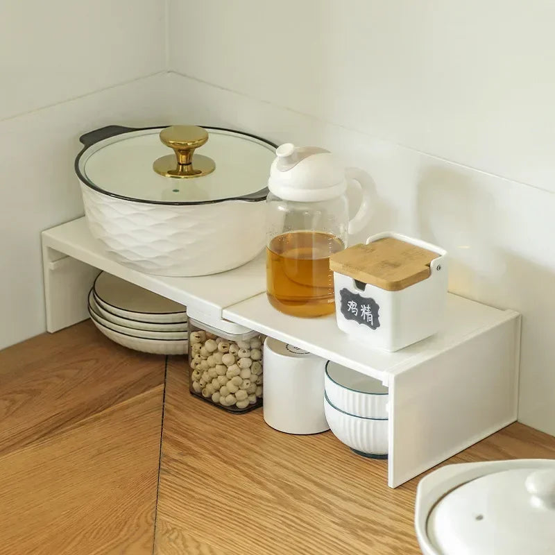 Estante Organizador Expandible para Gabinete de Cocina – Estante Ajustable para Especias y Platos