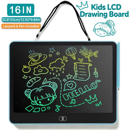 8/11/13/16-Inch LCD Writing Tablet for Kids – Reusable Handwriting Pad, Drawing & Painting Board, Educational Learning Toy for Boys and Girls