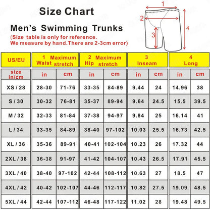 Men's Swim Jammers – Quick-Dry Elastic Swimming Trunks for Beach, Surfing, Diving & Athletic Training