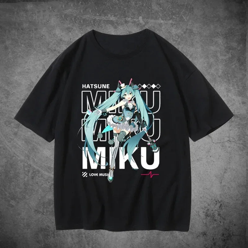 Hatsune Miku Y2K Women’s T-Shirt – 2025 Casual Printed Streetwear Top (Various Sizes)