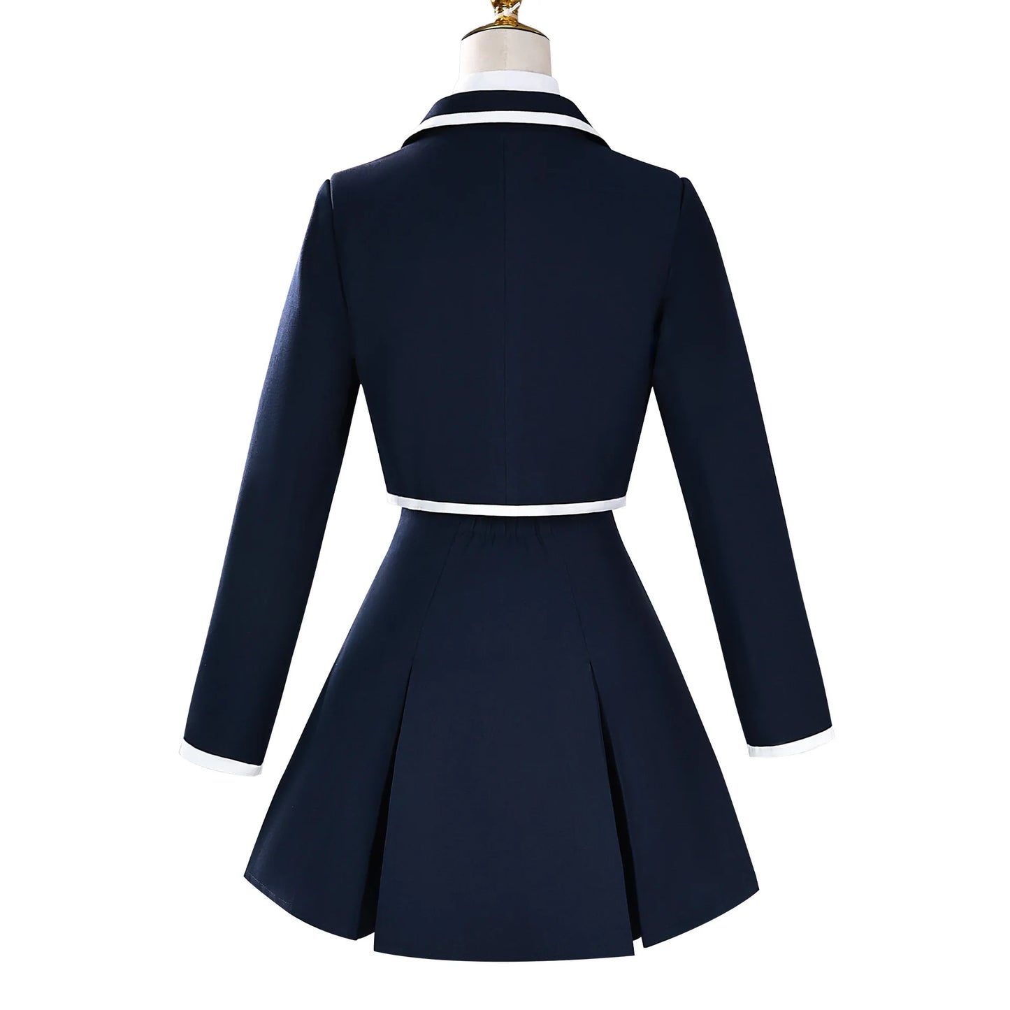 Asuna Cosplay Costume – Anime Yuuki Asuna Coat, Shirt & Short Skirt Set with Wig (Halloween/Party Outfit)