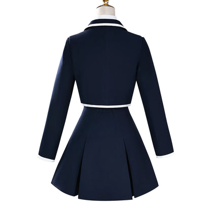 Asuna Cosplay Costume – Anime Yuuki Asuna Coat, Shirt & Short Skirt Set with Wig (Halloween/Party Outfit)
