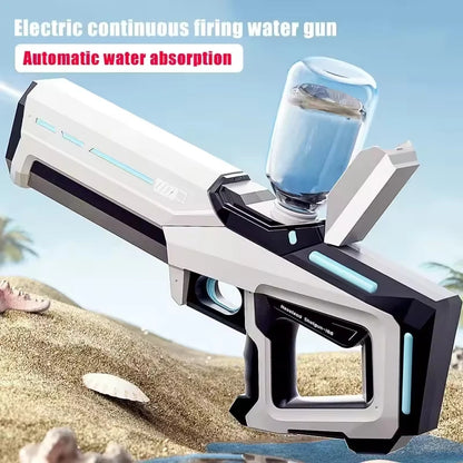 Pistolet à Eau Électrique pour Adultes – Puissant Lanceur d'Eau Automatique avec Grand Réservoir d'Eau pour Piscine d'Été, Plage et Jeux Aquatiques Extérieurs