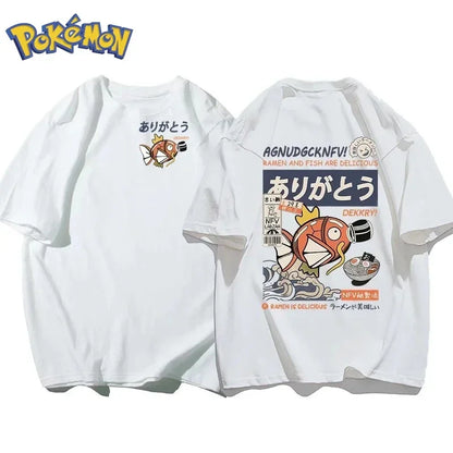 Pokémon Magikarp Anime T-Shirt – Harajuku Loose Fit Unisex Parent-Child Top (Autumn/Winter 2026)