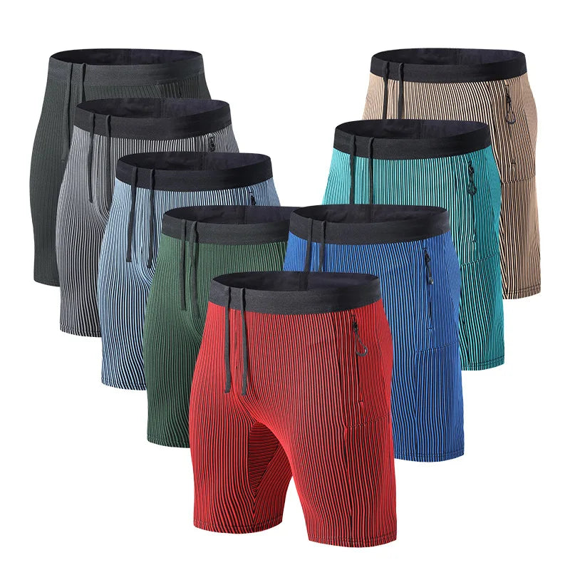 Compression Running Shorts with Pockets – Men's & Women's Gym Workout Fitness Training Sports Shorts