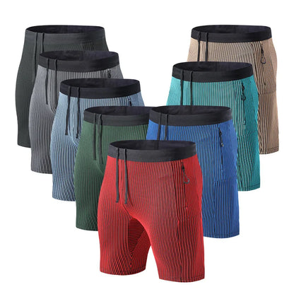 Compression Running Shorts with Pockets – Men's & Women's Gym Workout Fitness Training Sports Shorts