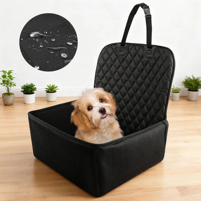 Siège rehausseur de voiture pour chien pour siège avant avec poches de rangement Siège de voyage pour animaux de compagnie pour chiens de petite et moyenne taille