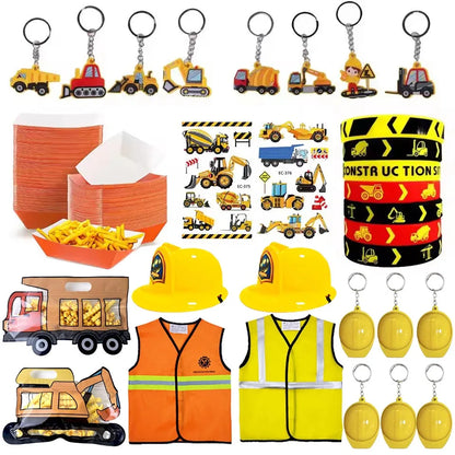 Construction Truck Slap Bracelets – Kids' Engineering-Themed Wristbands for Construction-Themed Birthday Parties, Party Favors & Goodie Bag Fillers