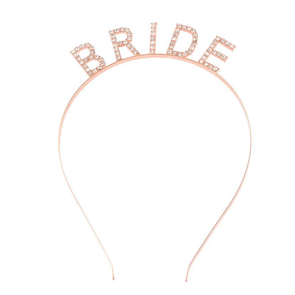 BRIDE Crystal Headband – Bridal Hair Accessory for Weddings, Bachelorette Parties & Bridesmaids