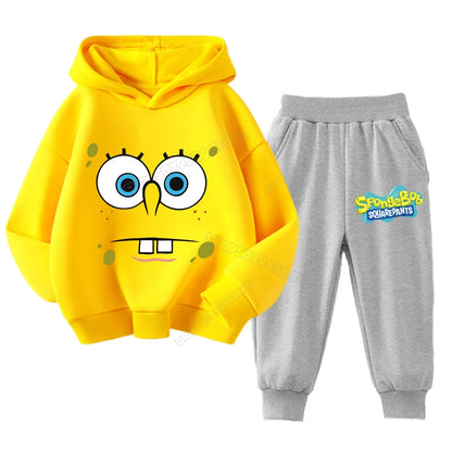 SpongeBob Kids Sportswear Set – Patrick Star Hoodie & Sweatpants Outfit for Boys and Girls