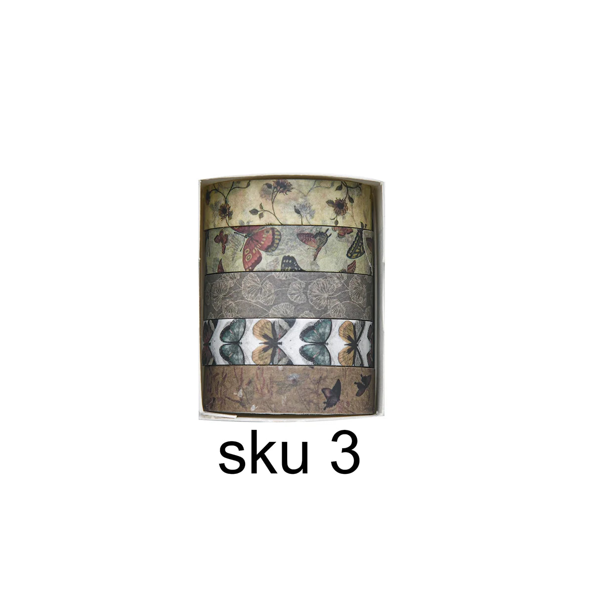 5 Rolls Romantic Flower Washi Tape Set – Cute Floral Decorative Tape for Journaling, Scrapbooking, Diary & Student DIY Crafts