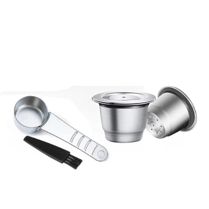 Capsules de café Nespresso réutilisables – Dosettes filtrantes à espresso en acier inoxydable, capsules de café Crema rechargeables avec design amélioré pour machine à café domestique