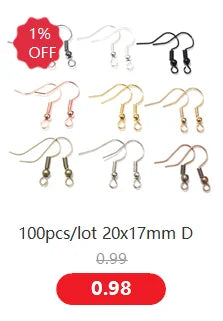 Clous de boucles d'oreilles en acier inoxydable doré, 50 à 100 pièces, avec attaches – Tiges de base vierges pour la fabrication de bijoux et boucles d'oreilles DIY