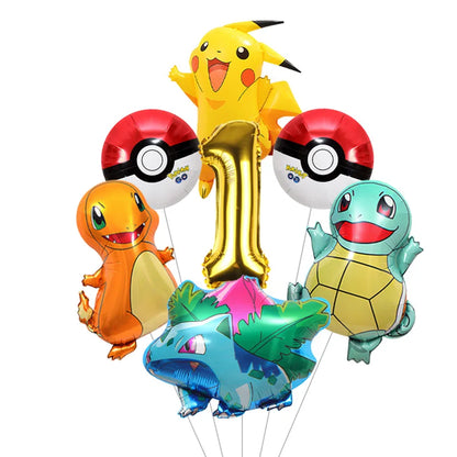 Cartoon Pikachu Shaped Foil Balloons – Aluminum Film Balloons for Indoor & Outdoor Party Decorations