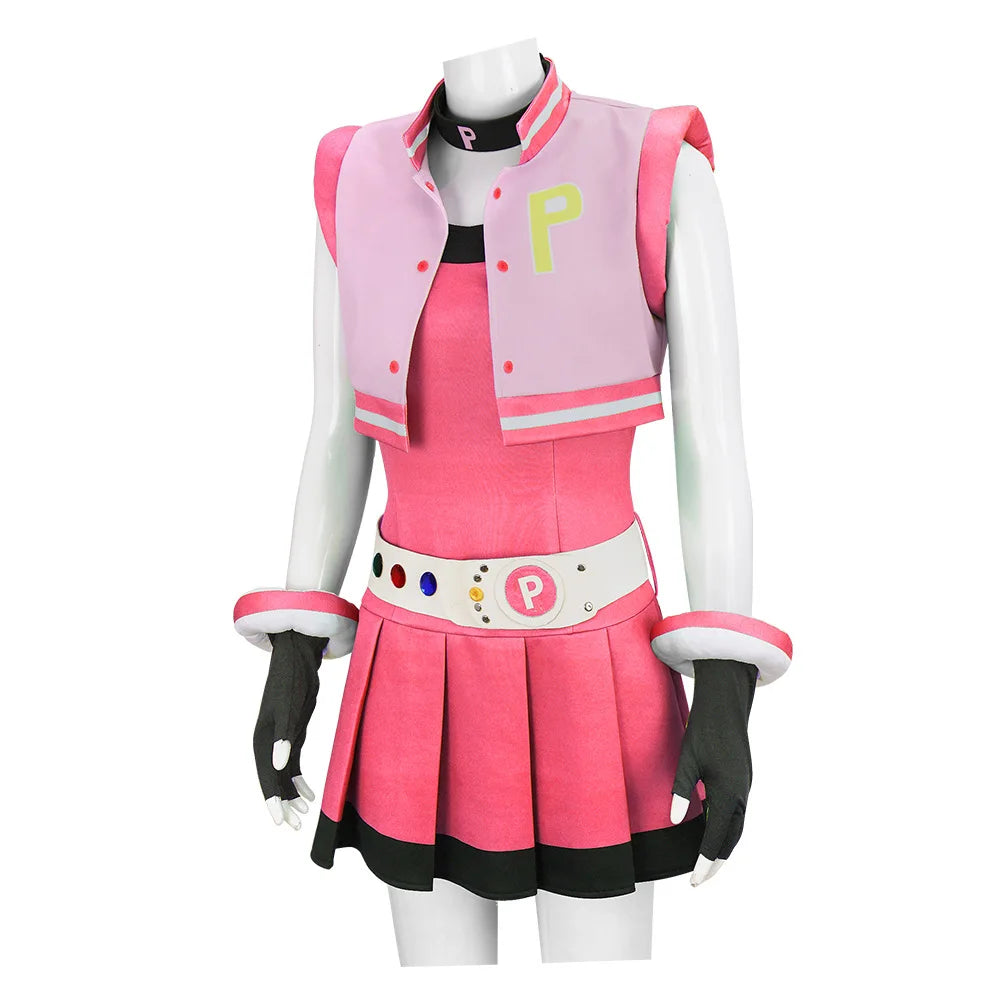Powerpuff Girls Cosplay Costume – Full Set Blossom / Buttercup / Bubbles Halloween Dress with Belt