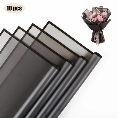 10 hojas de papel de envolver flores impermeable con bordes dorados para ramos, bodas, regalos y arreglos florales de bricolaje