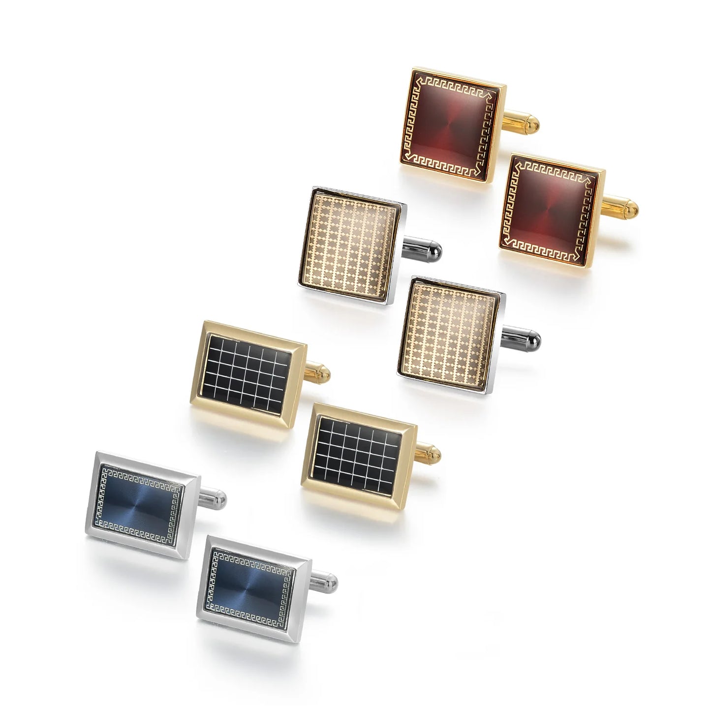 Luxury Copper Cufflinks for Men – Round & Square Shirt Cuff Links for Wedding, Business & Formal Wear | Men's Fashion Accessories Gift