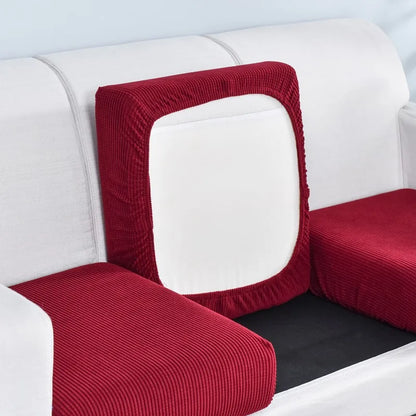 Polar Fleece Sofa Seat Cushion Cover – Stretch Furniture Protector for Pets, Kids & Living Room