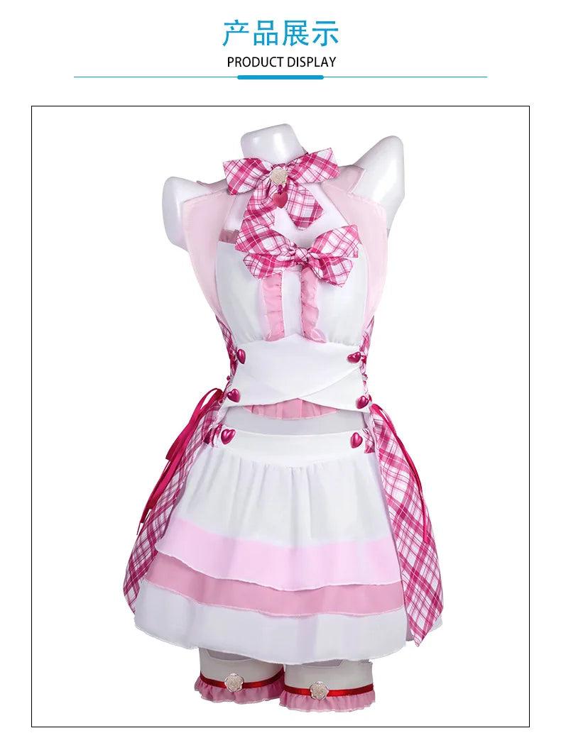 Chocola Catgirl Maid Cosplay Costume – Idol Halloween Dress (Anime Theatrical Outfit)