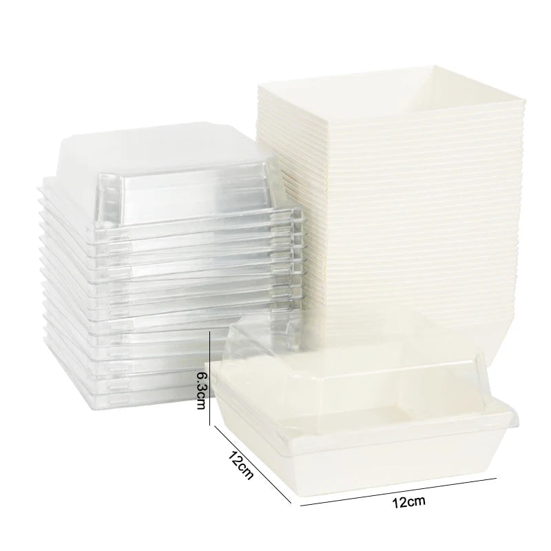 5/10PCS Kraft Paper Cake & Dessert Boxes for Donuts, Cookies, Sandwiches, Bakery Packaging & Party Favors
