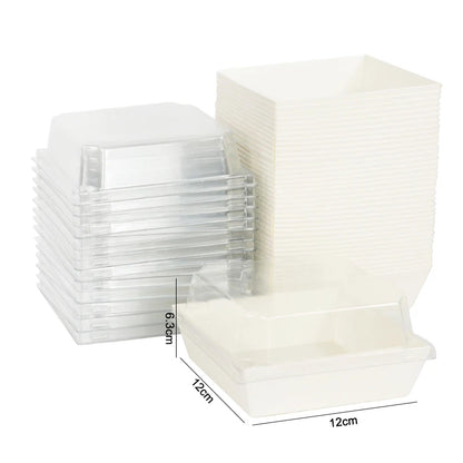 5/10PCS Kraft Paper Cake & Dessert Boxes for Donuts, Cookies, Sandwiches, Bakery Packaging & Party Favors