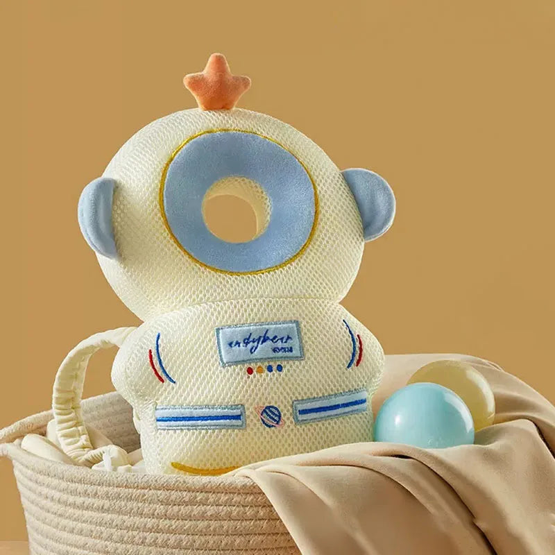 Mochila de protección para la cabeza de bebé – Cojín de seguridad de algodón PP suave para gatear y caminar, protector de cabeza anticaída para niños y niñas