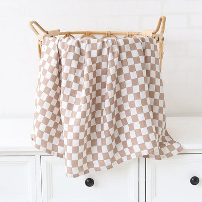 Couverture d'emmaillotage pour bébé en mousseline de bambou – Ultra douce 120 x 120 cm, couverture de naissance, d'emmaillotage et de chambre d'enfant