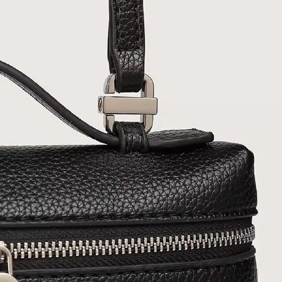 Sac à bandoulière en cuir grain de litchi de qualité supérieure pour femmes – Sac à main bento minimaliste tendance, Mini sac à bandoulière exquis avec poignée supérieure pour une tenue quotidienne élégante, des sorties décontractées et un style chic