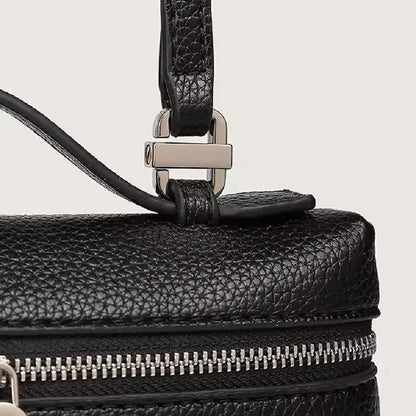 Sac à bandoulière en cuir grain de litchi de qualité supérieure pour femmes – Sac à main bento minimaliste tendance, Mini sac à bandoulière exquis avec poignée supérieure pour une tenue quotidienne élégante, des sorties décontractées et un style chic