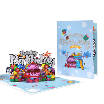3D Pop-Up Greeting Card – Happy Birthday, Mother’s Day, Father’s Day, Love Mom Dad, Rose Flower, Easter & Thank You Gift