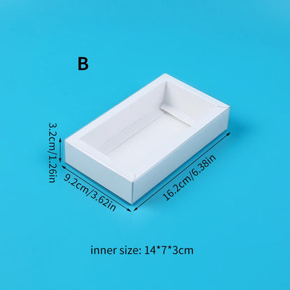 10PCS Pull-Out Kraft Paper Gift Boxes with Clear Window for Jewelry, Gifts, Weddings, Birthdays & Business Packaging