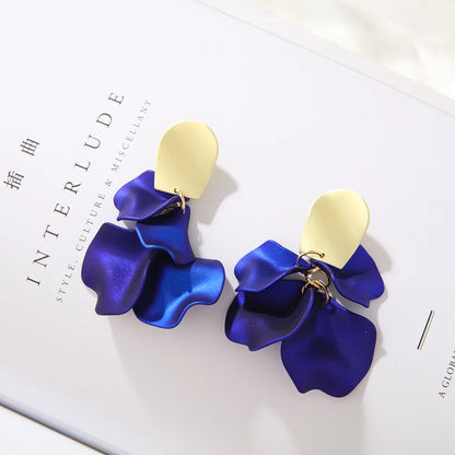Multicolor Flower Earrings for Women – Delicate Petal Tassel Stud Earrings, Elegant Floral Jewelry for Everyday & Party Wear