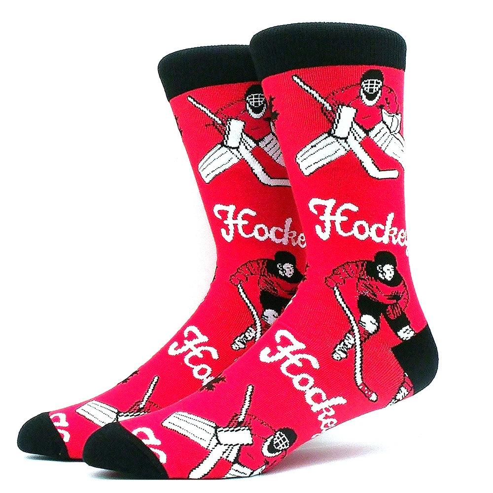 Funny Colorful Hip Hop Socks – Combed Cotton Animal, Astronaut & Geometric Print Socks for Men & Women, Business Dress Wear