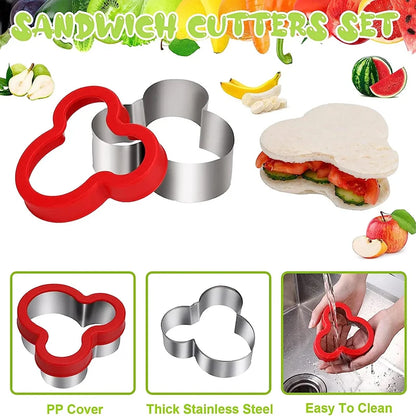 Kids Sandwich Cutters & Molds – Heart, Star & Cartoon-Inspired Bread Toast Shapes for Bento Boxes, Lunches & Fun Food Preparation