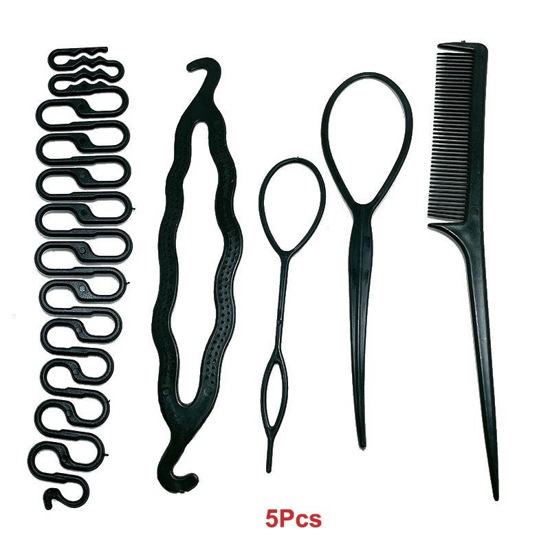 2-10PCS Ponytail Creator Styling Tools – Topsy Tail Plastic Loop Hair Braid Maker Clips for Women & Girls, Easy DIY Hair Accessories