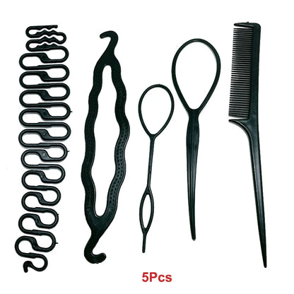 2-10PCS Ponytail Creator Styling Tools – Topsy Tail Plastic Loop Hair Braid Maker Clips for Women & Girls, Easy DIY Hair Accessories