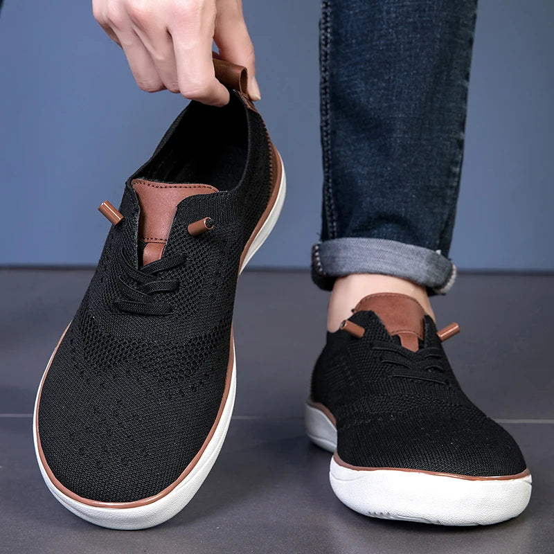 Chaussures de marche larges pour hommes – Baskets décontractées extra larges, chaussures confortables, légères et souples pour pieds larges