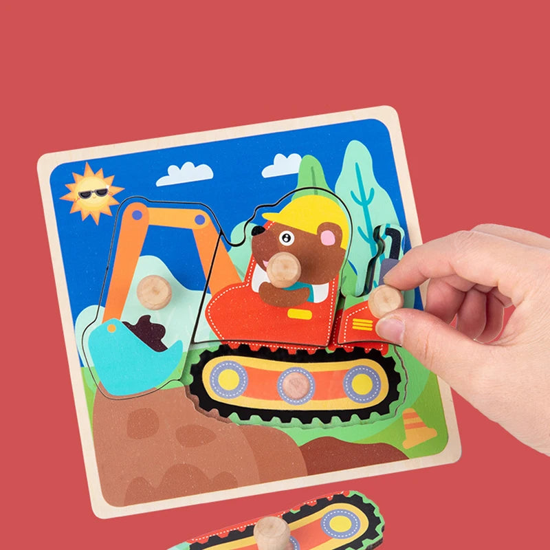 Jouet de puzzle en bois Montessori pour bébé – Jeu d'apprentissage éducatif pour les tout-petits de 1 à 3 ans, activité de développement cérébral d'association de formes pour enfants, cadeau d'anniversaire et jouet d'apprentissage précoce