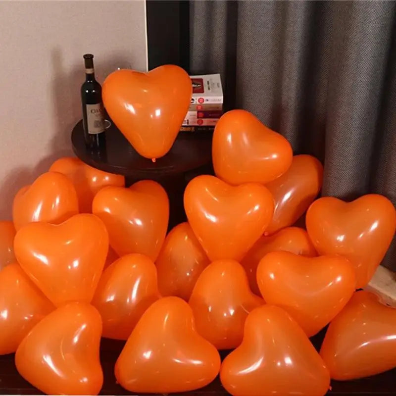 12-Inch Heart Balloons – Love Helium Balloons for Weddings, Birthdays, Valentine's & Party Decor