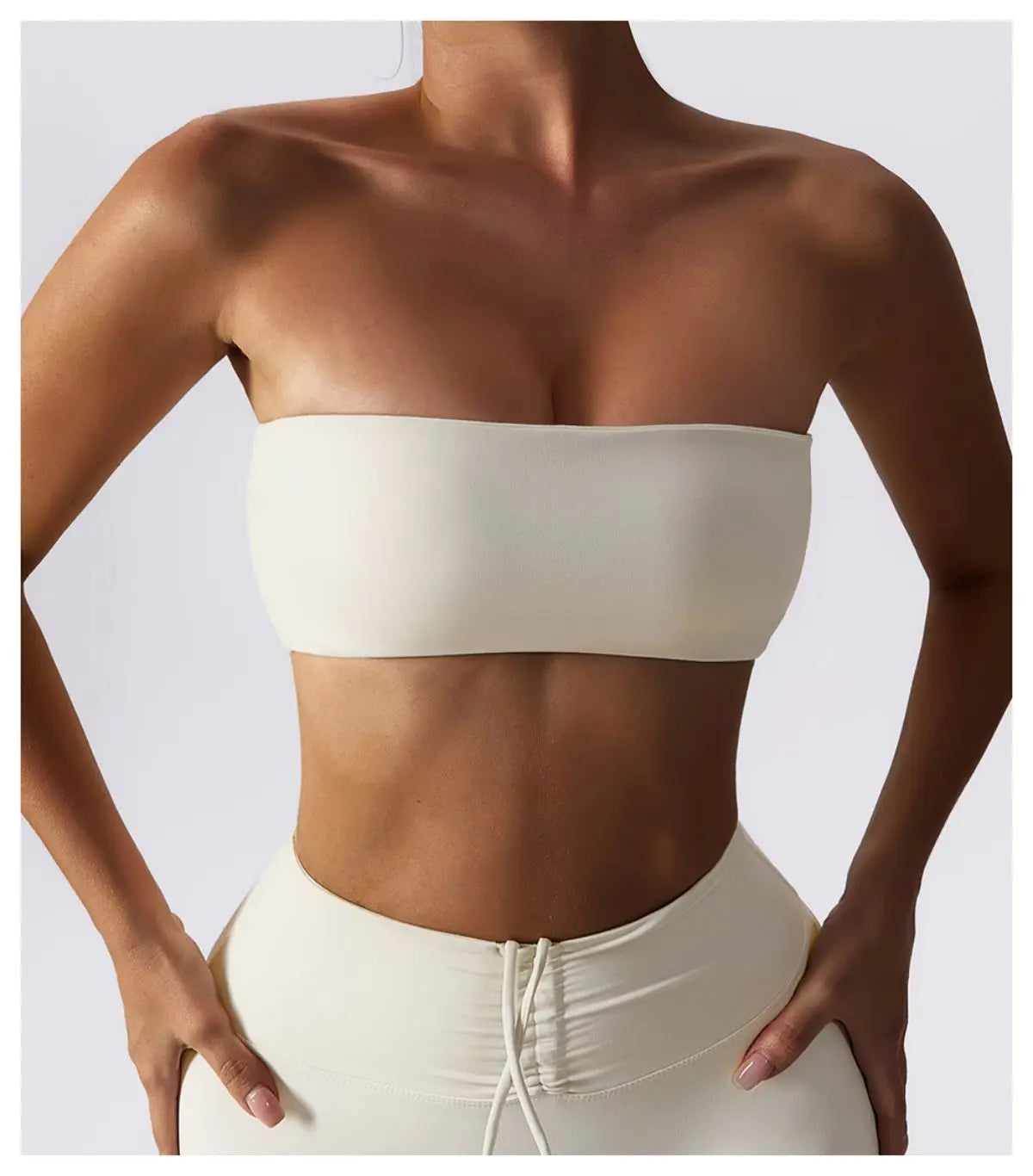Women’s Strapless Sports Bra – Quick-Dry Tube Top Fitness Yoga Gym Chest Wrap Activewear