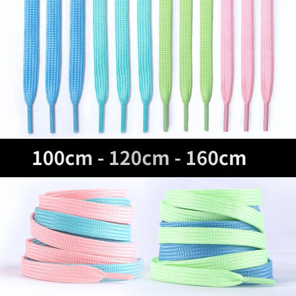 2PCS Glow-in-the-Dark Shoelaces – 100/120/160cm Luminous Colorful Shoe Laces for Kids & Children, Party Accessories & Gifts
