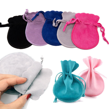 10PCS Velvet Drawstring Jewelry Pouches for Rings, Earrings, Gifts, Candy & Retail Packaging