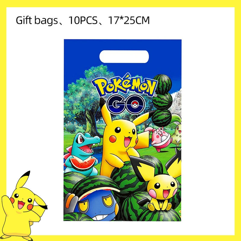 Décorations d'anniversaire Pokémon – Vaisselle Pikachu, Ballons, Décorations de Gâteau et Articles de Fête