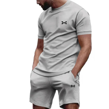 Men's Summer T-Shirt & Shorts Set – Casual 2-Piece Streetwear Outfit, Breathable Athletic Tracksuit for Everyday Wear