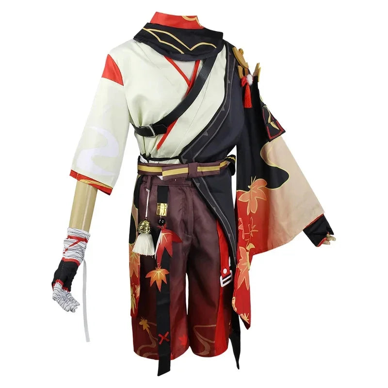 Samurai Cosplay Costume with Wig & Red Glasses – Halloween Party Outfit