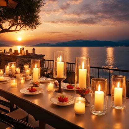 6-120PCS LED Flameless Pillar Candles – Battery-Operated Flickering Fake Candles for Wedding, Birthday, Party & Concert Decor