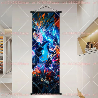 Póster HD de desplazamiento de pared de anime de Pokémon – Dragonite, Gengar, Pikachu, Charizard y legendarios