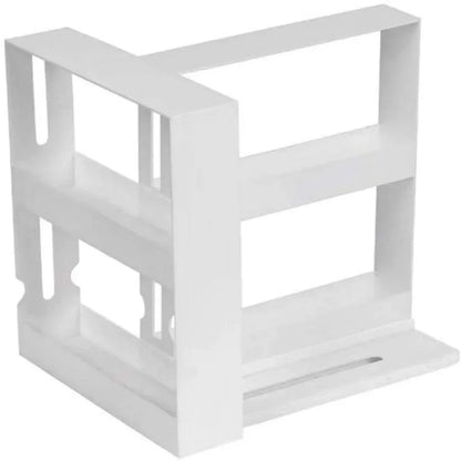 2-Tier Rotating Spice Organizer Rack – Multi-Function Sliding Kitchen Storage Shelf for Cabinets, Cupboards & Countertops