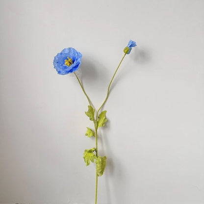 105cm Artificial Poppy Flowers – Large Realistic Faux Floral Stem for Wedding Decor, Vase Arrangements, Home Decoration, Photo Props & Window Displays