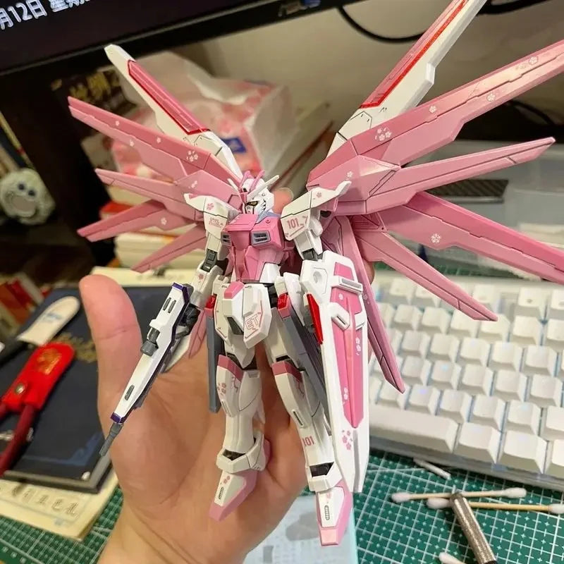 HG 1/144 ZGMF-X10A Freedom Gundam Cherry Blossom Edition – Pink Color Scheme Mecha Assembly Model, Anime Action Figure & Collectible Gift